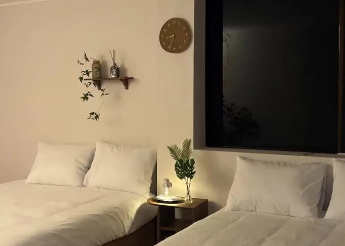 Near Station, 6people, Room2 Bed3, 12pm, Luggage, Ott, Washing Machine Appartement *
